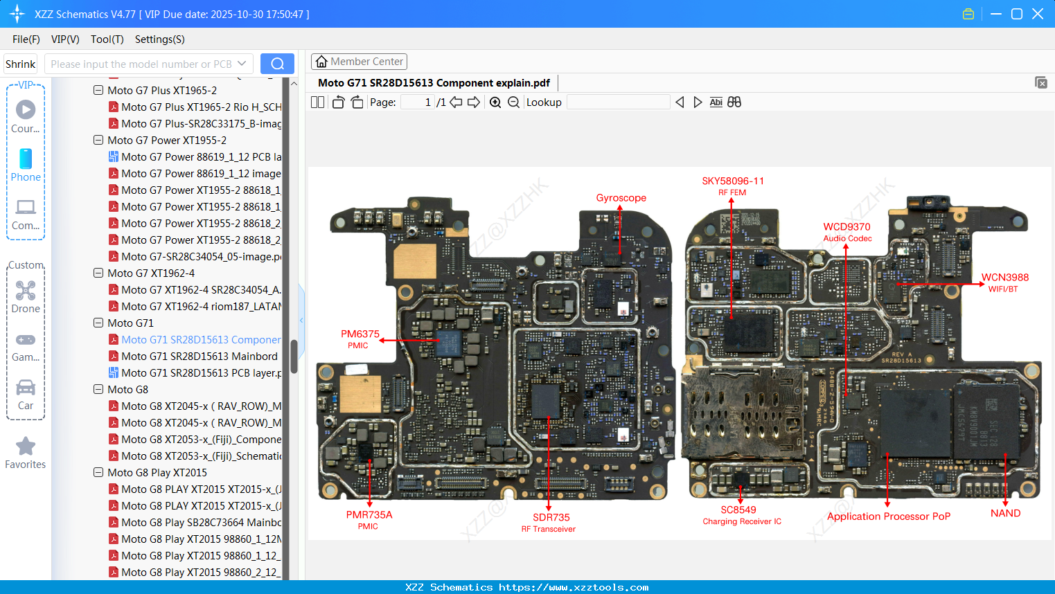 Motorola Moto G71 SR28D15613 Component Explain